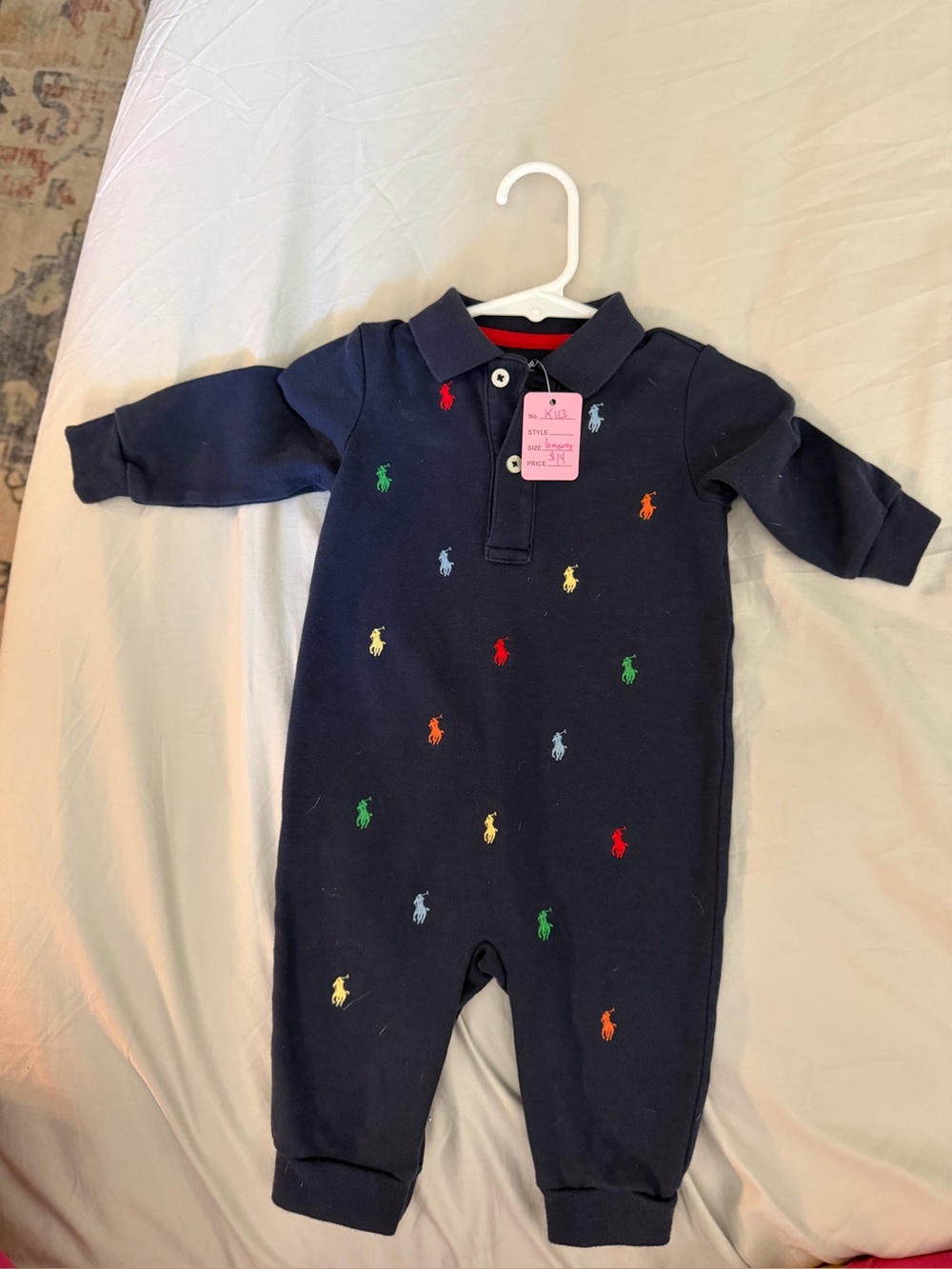 Ralph Lauren Multi-Pony Polo Coverall Size: 6 Months $14